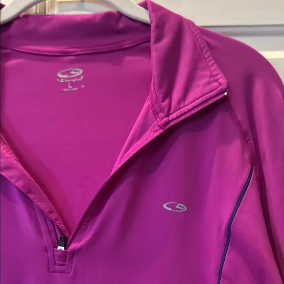 Champion C9 Quarter 1/4 Zip Run Athletic Tops Long Sleeve Set of 2 sz Large - Picture 8 of 16